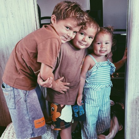 Kingston James PenaVega with his brother Ocean and sister Rio.